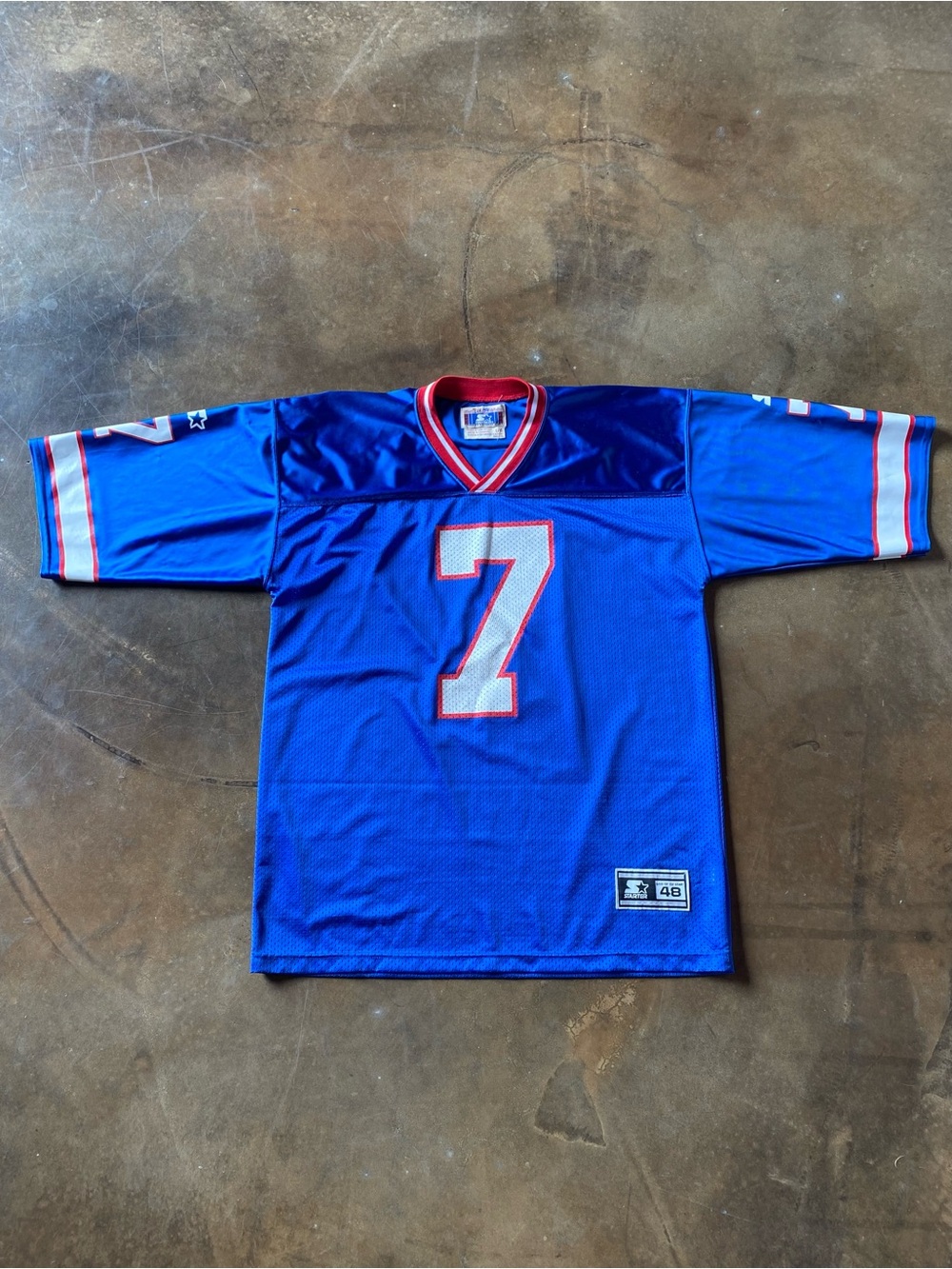 VTG 90s Rare Starter Buffalo Bills #7 Doug Flutie Blue Football NFL Jersey